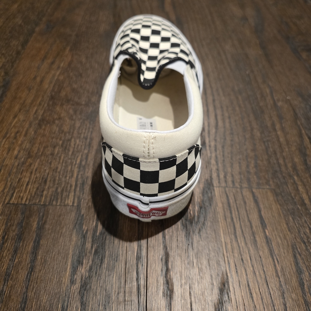 Vans Black and White Checkered Kids Sneakers - Picture 10 of 12